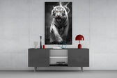 Tiger's Wrath panel catching lamp light to reveal its predatory pulse