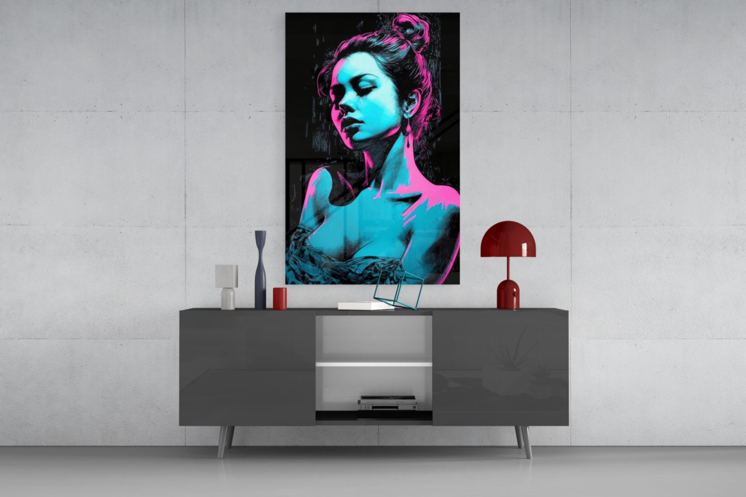 Girl Glass Wall Art || Designer Collection.