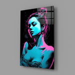 Neon-noir panel bringing painterly pulse to a contemporary salon