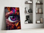 The Eye glass print enhancing a vanity nook with jewel-toned palette