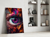 The Eye glass print enhancing a vanity nook with jewel-toned palette