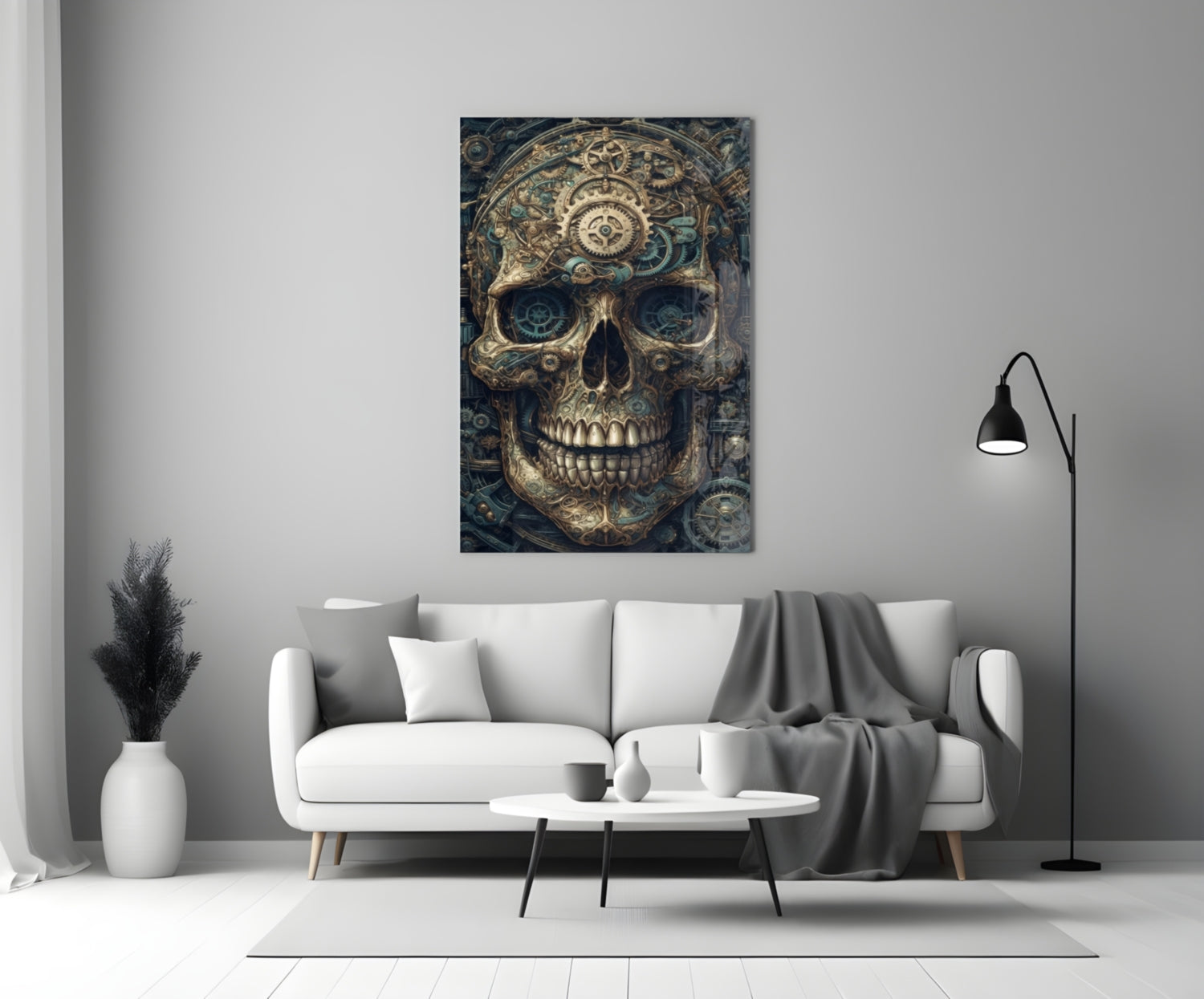 The Skull Glass Wall Art || Designer Collection.