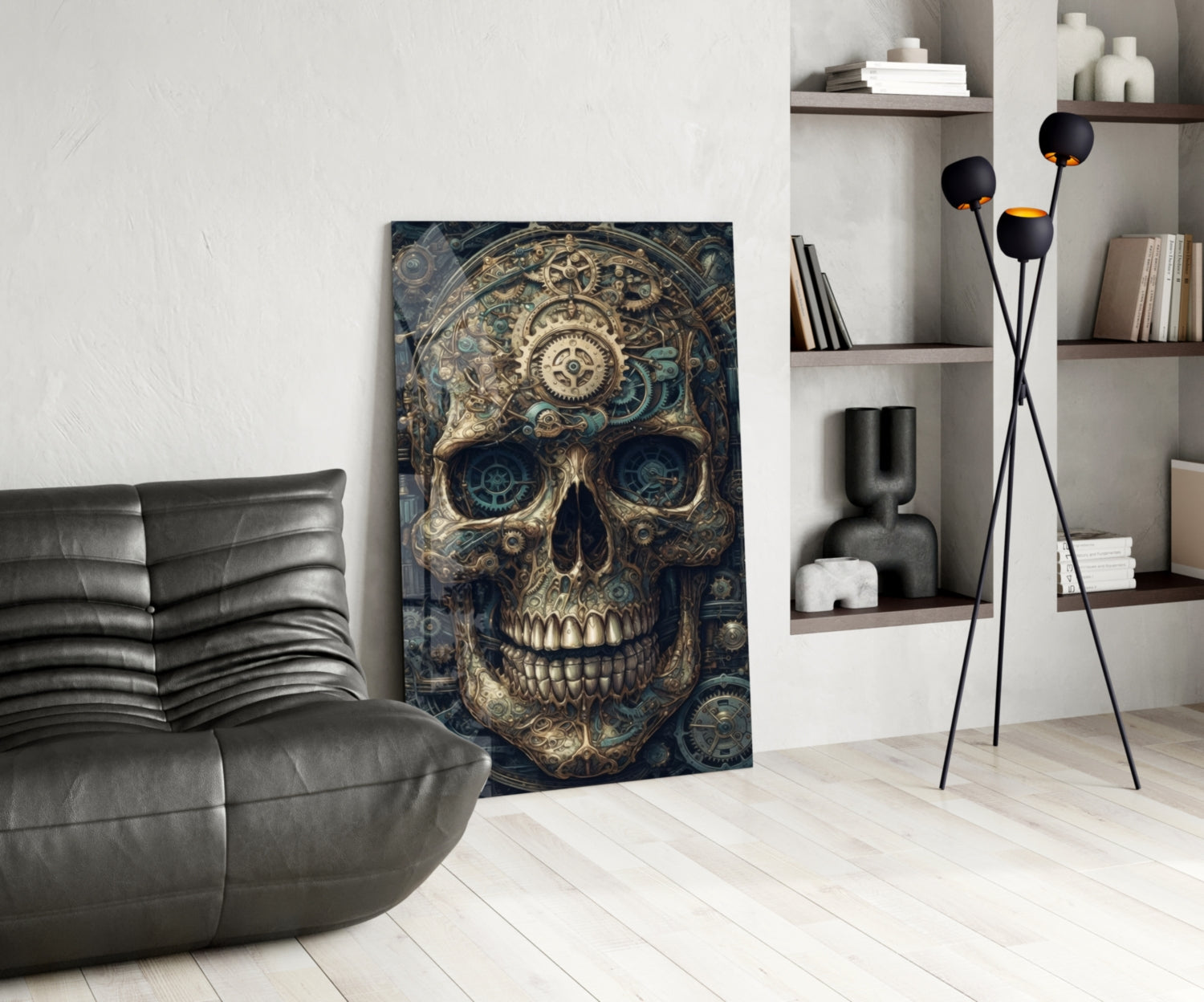The Skull Glass Wall Art || Designer Collection.