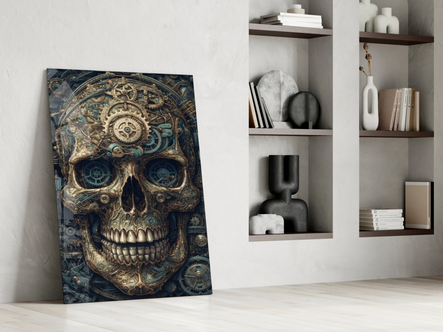 The Skull Glass Wall Art || Designer Collection.