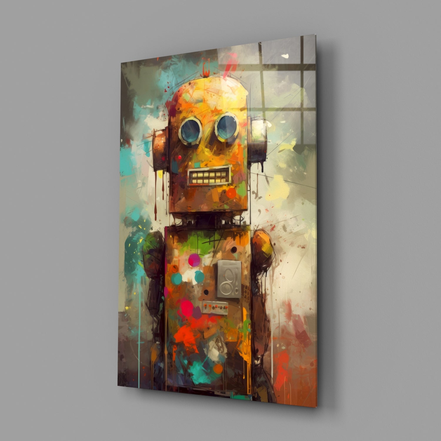 Robocute Glass Wall Art || Designer Collection.