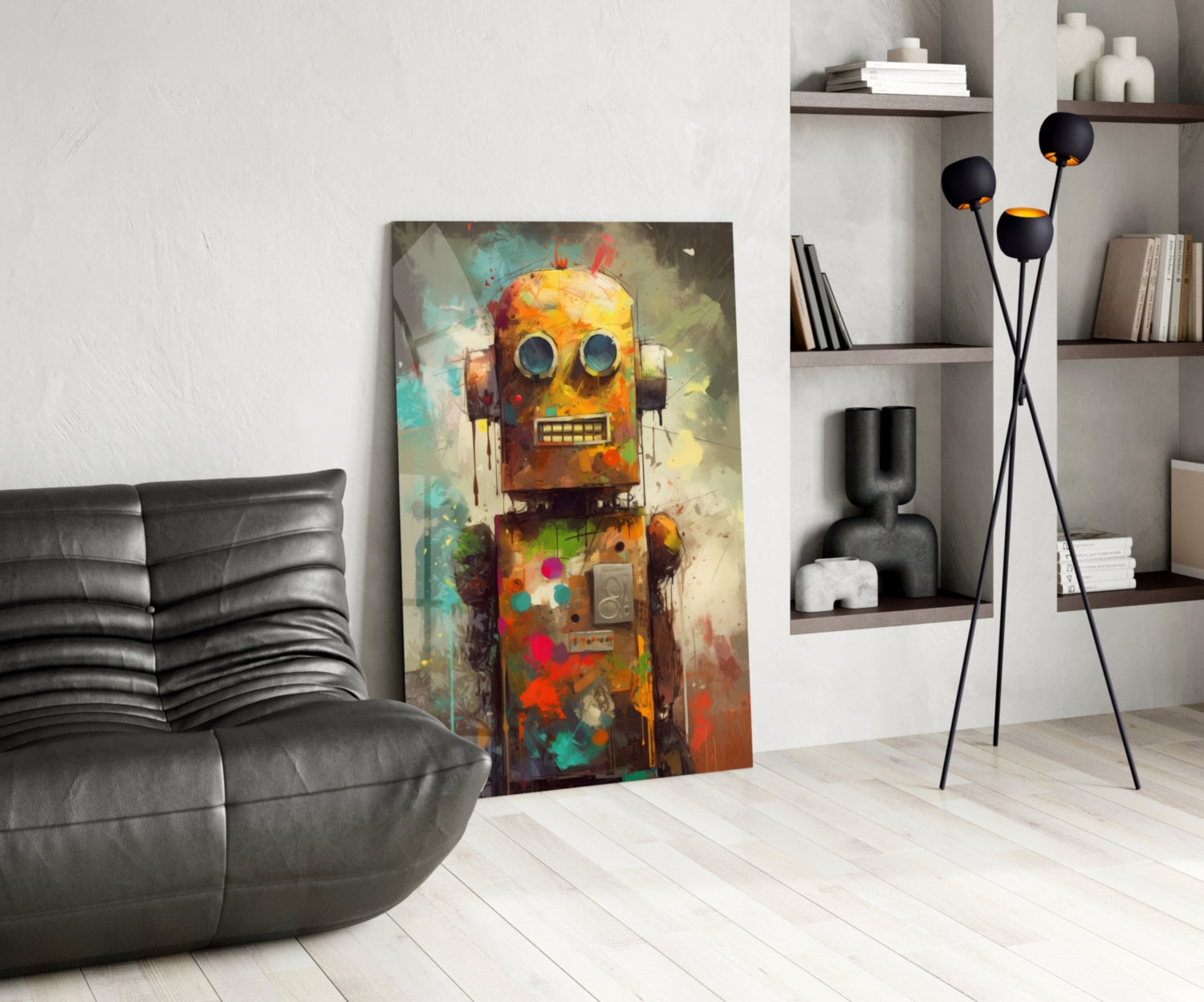 Robocute Glass Wall Art || Designer Collection.