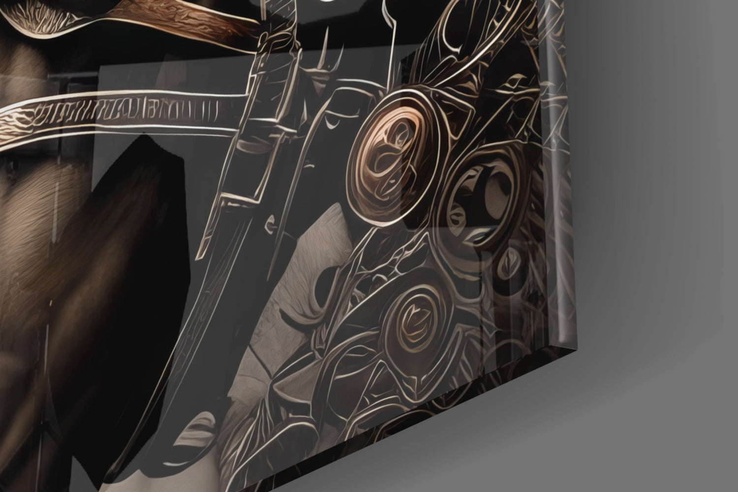 Warrior's Horse Glass Wall Art || Designer's Collection.