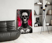 Warrior panel adding statement intensity to a hallway