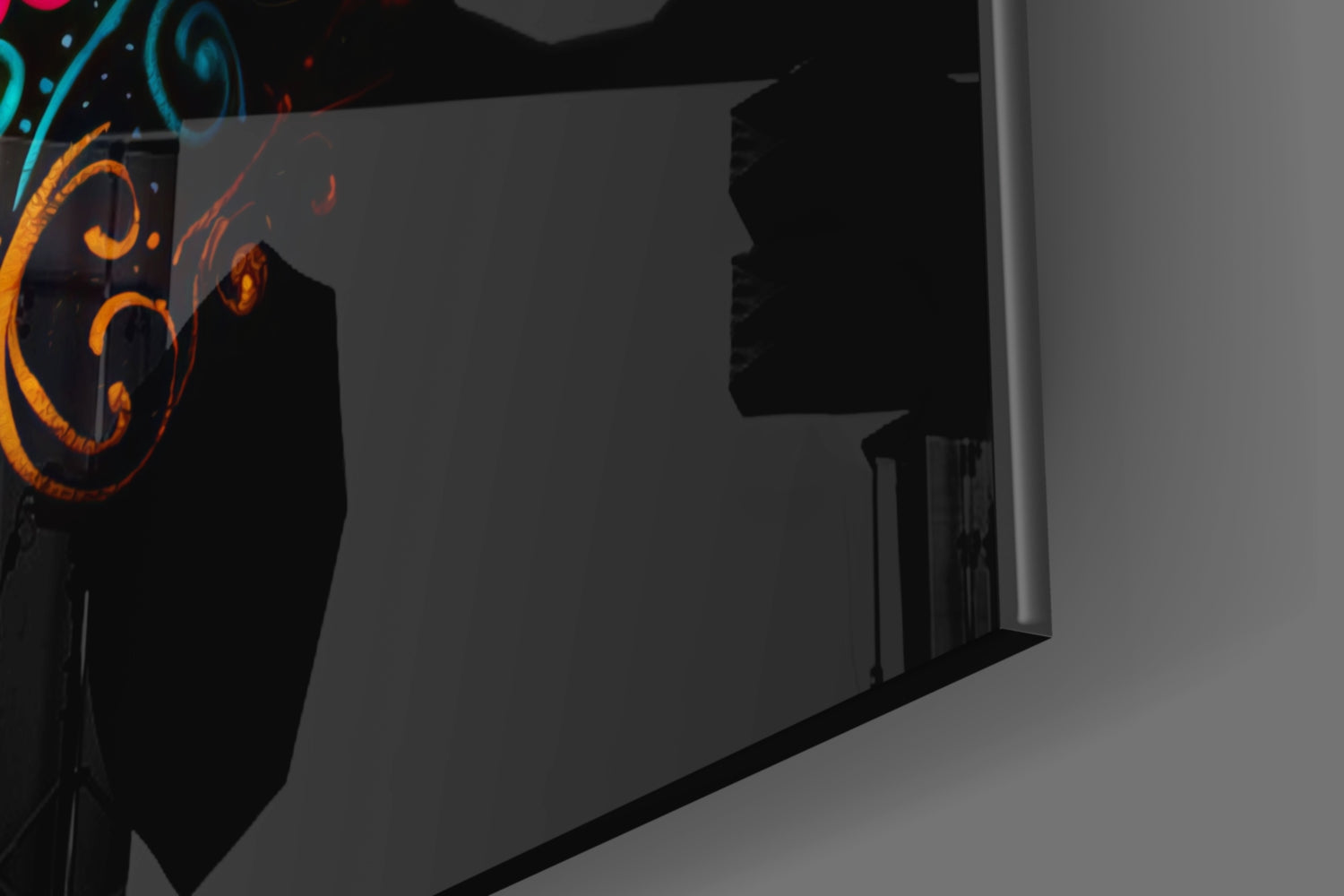 Flowery Skull Glass Wall Art || Designer Collection.