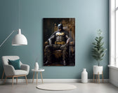 Batman in the Throne Glass Wall Art || Designer Collection.