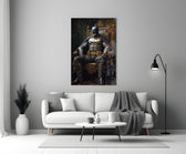 Batman in the Throne Glass Wall Art || Designer Collection.