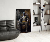 Batman in the Throne Glass Wall Art || Designer Collection.