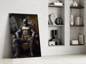 Batman in the Throne Glass Wall Art || Designer Collection.