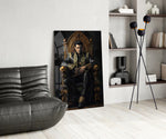 Elvis Presley in the Throne panel adding editorial drama to a hallway