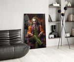 Joker in the Throne panel adding editorial heat to a hallway