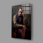 Melancholy-villain panel bringing painterly hush to a contemporary library