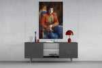 Michael Jackson panel catching lamp light to reveal its painterly opulence