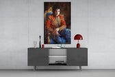 Michael Jackson panel catching lamp light to reveal its painterly opulence