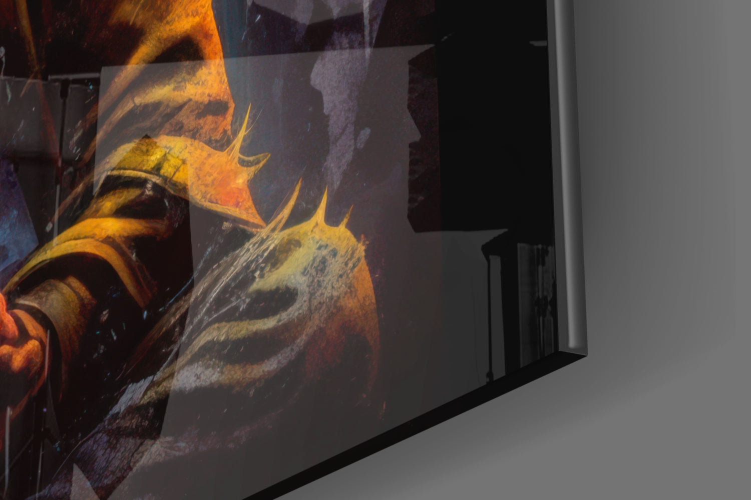 Batman and Joker Making Peace Glass Wall Art || Designer Collection.