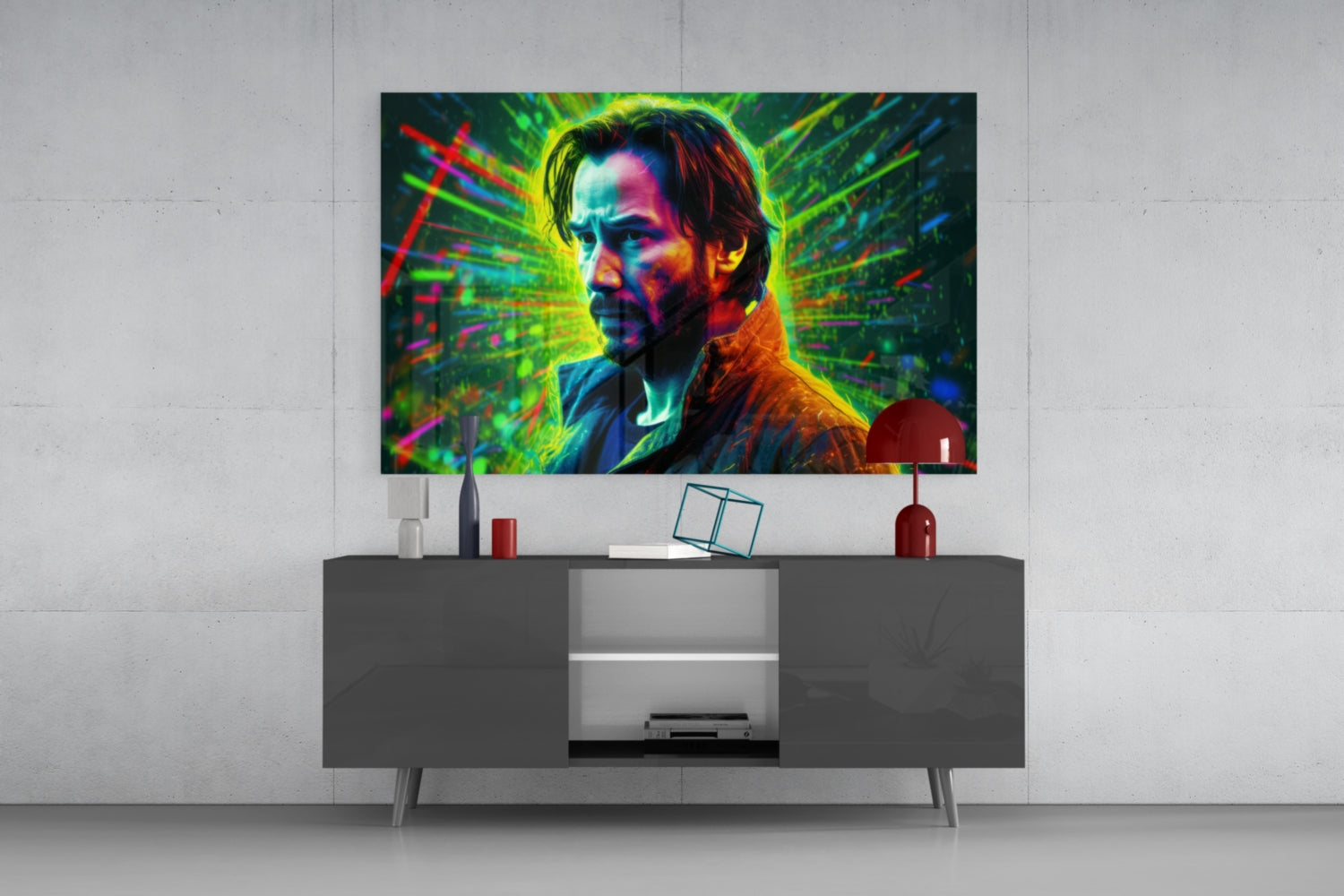Keanu Reeves Glass Wall Art || Designer Collection.
