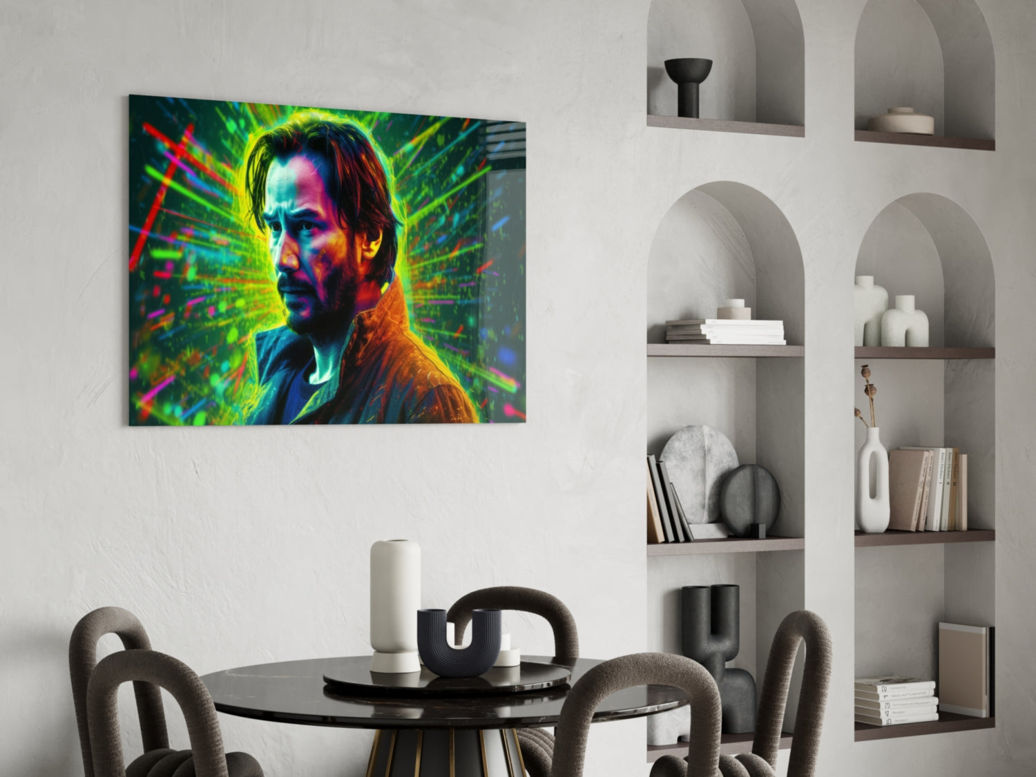Keanu Reeves Glass Wall Art || Designer Collection.