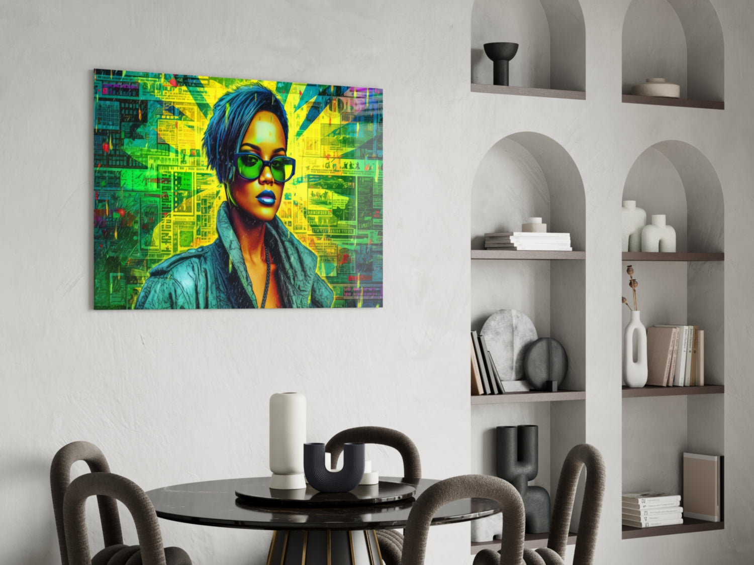 Rihanna Glass Wall Art || Designer Collection.