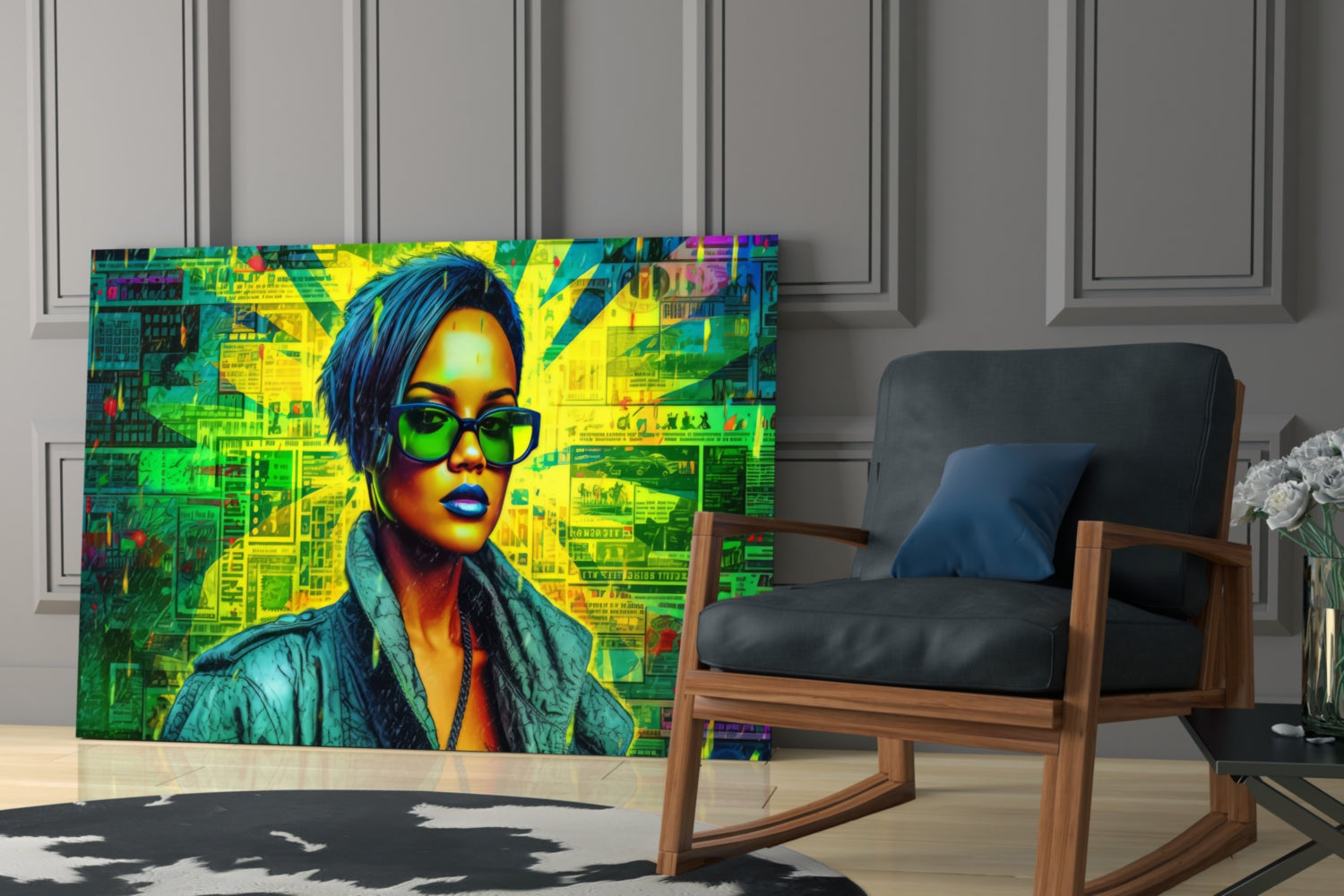 Rihanna Glass Wall Art || Designer Collection.