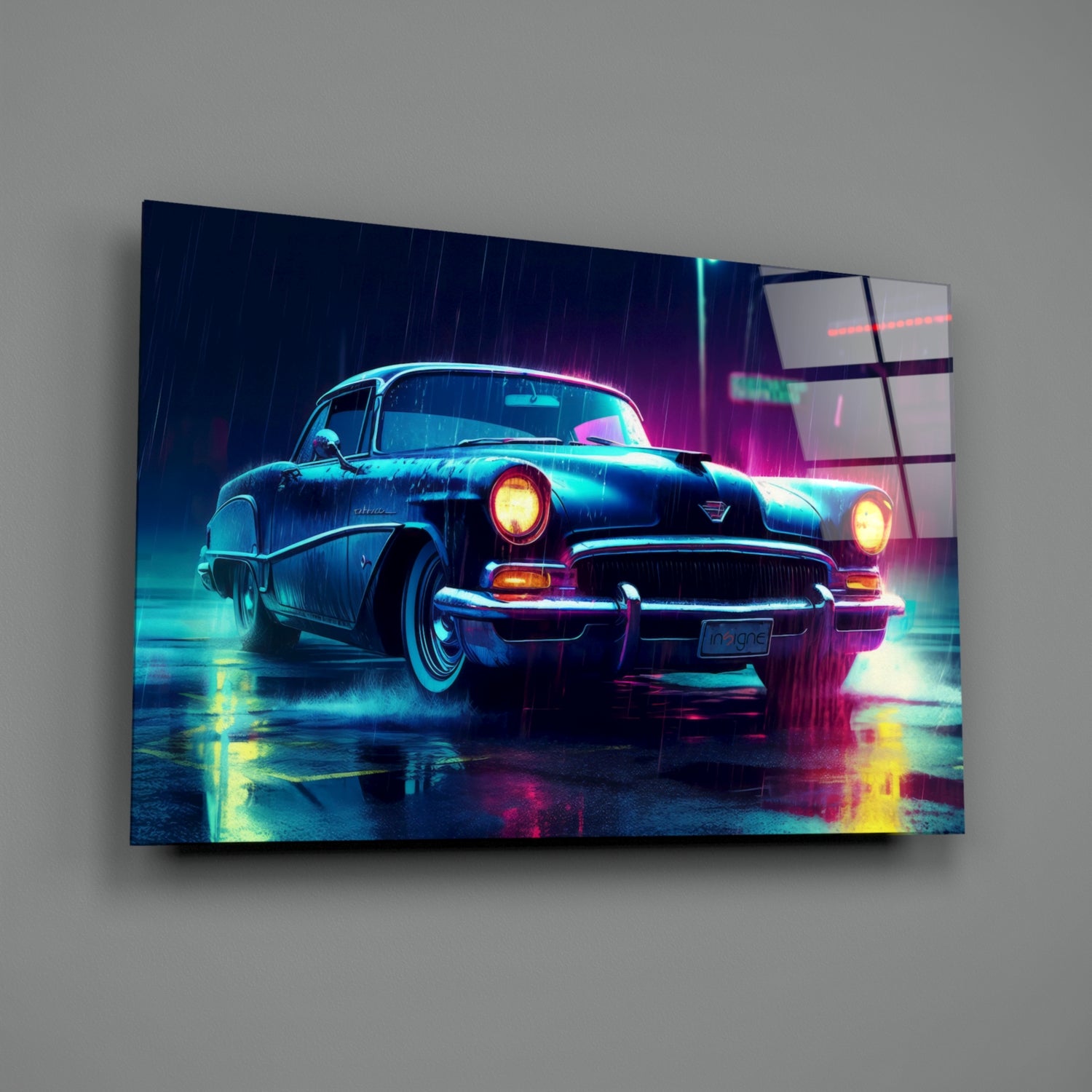 Cadillac Glass Wall Art || Designer Collection.