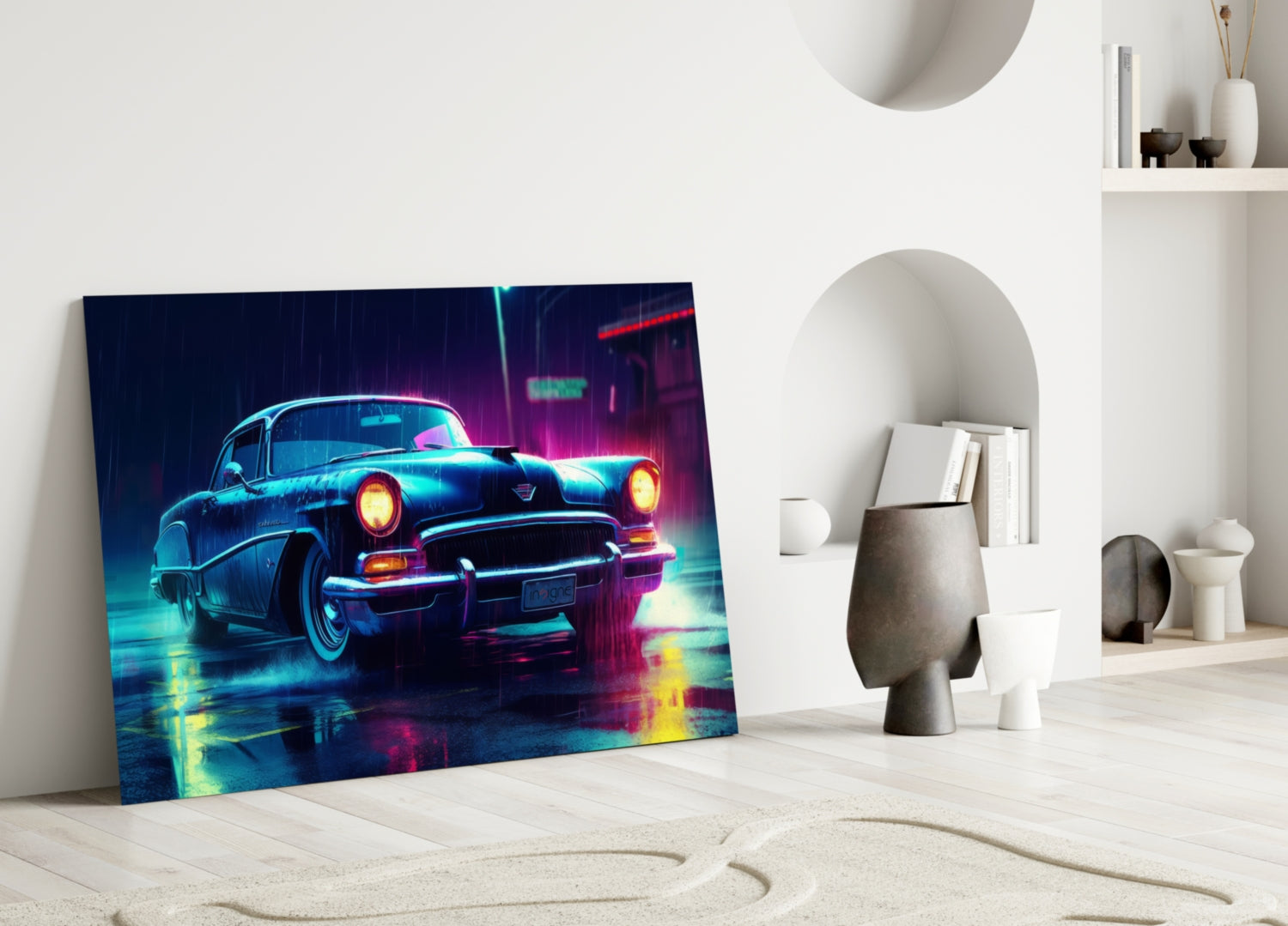 Cadillac Glass Wall Art || Designer Collection.