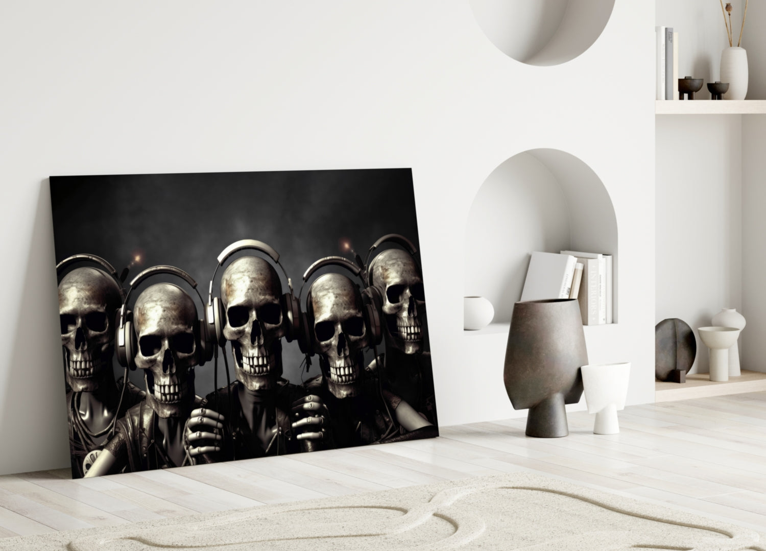 Skull Party Glass Wall Art || Designer's Collection.