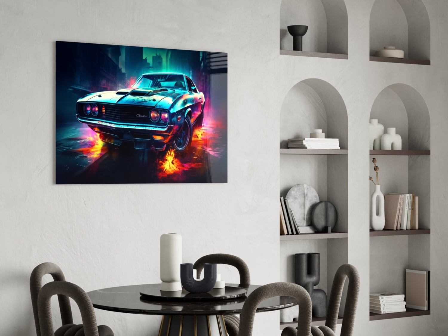 1970 Dodge Challenger  Glass Wall Art || Designer Collection.