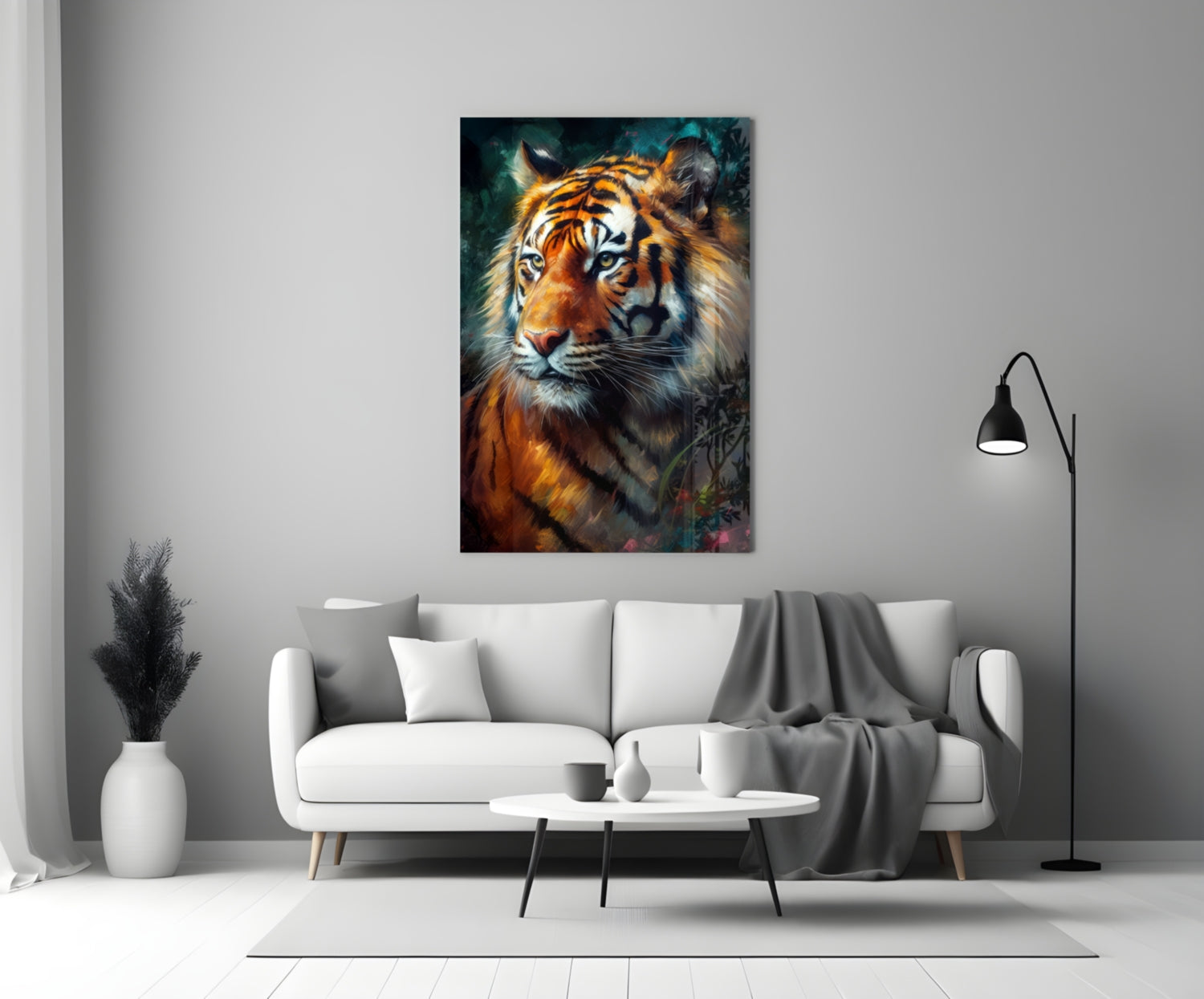 Tiger Glass Wall Art || Designer Collection.