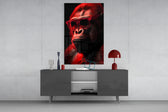 Ape the Thinker panel catching lamp light to reveal its cinematic glow
