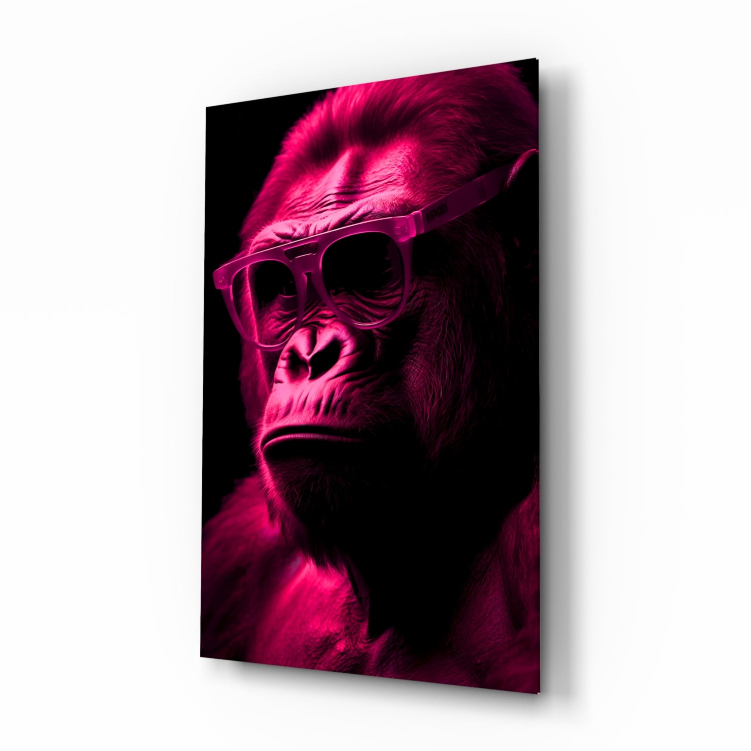 Ape the Thinker Glass Wall Art || Designer Collection.