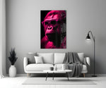 Ape the Thinker Glass Wall Art || Designer Collection.