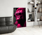 Ape the Thinker Glass Wall Art || Designer Collection.