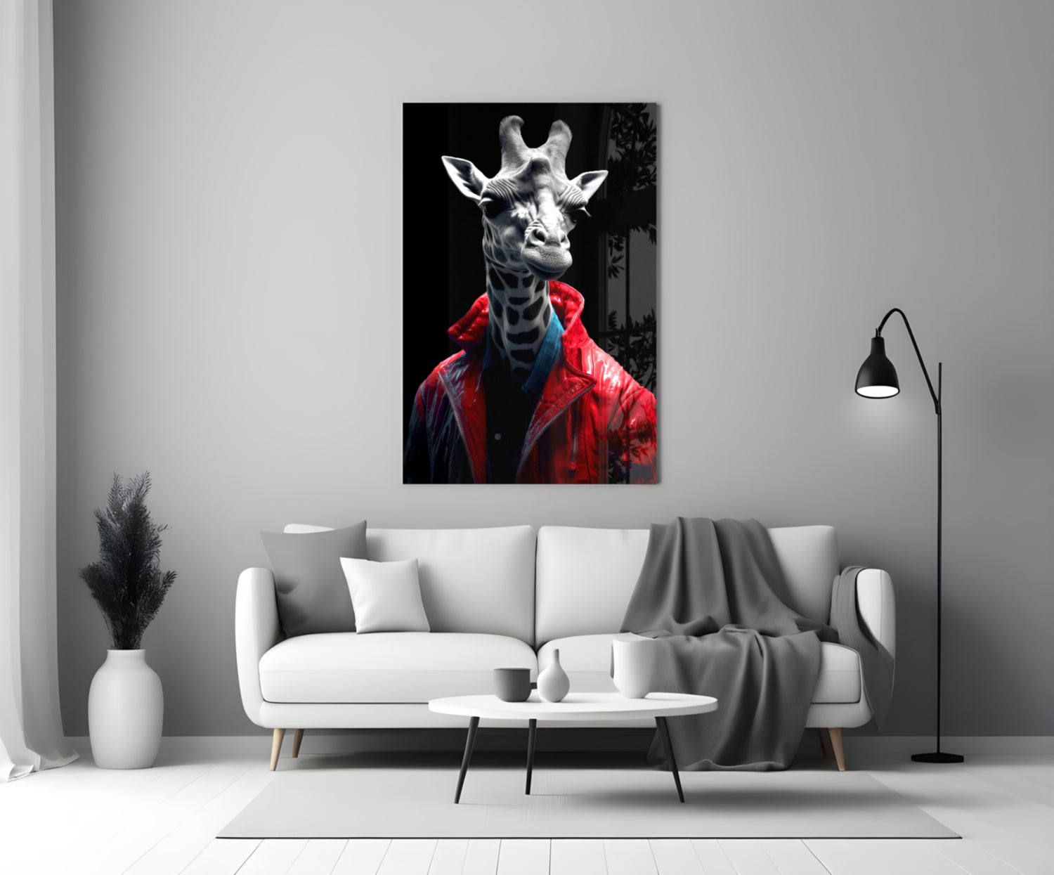 Stylish Giraffe Glass Wall Art || Designer Collection.