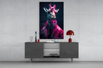 Stylish Giraffe panel catching lamp light to reveal its painterly polish