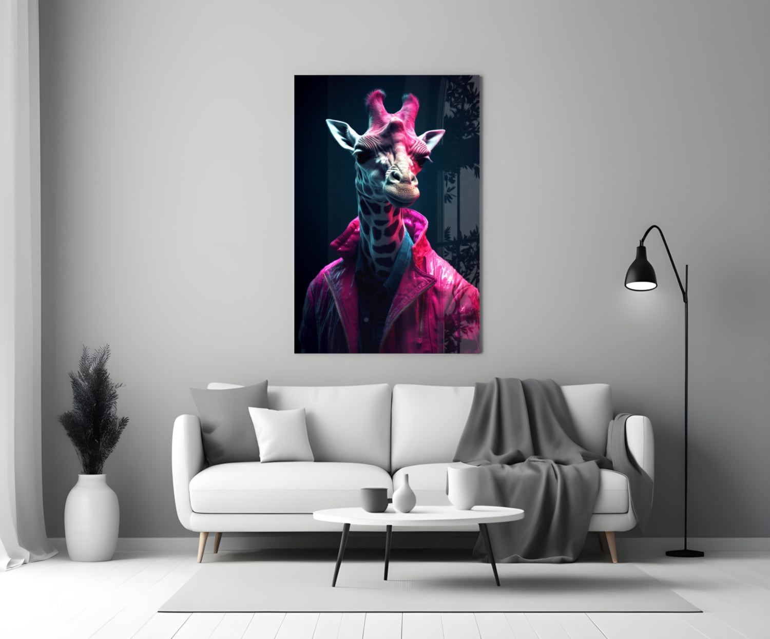 Stylish Giraffe Glass Wall Art || Designer Collection.