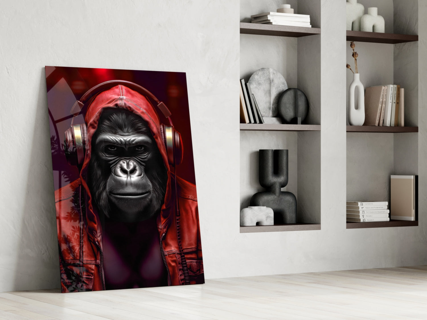 Rebellios Ape  Glass Wall Art || Designer Collection.