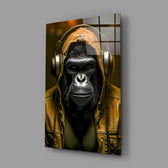 Rebellios Ape  Glass Wall Art || Designer Collection.