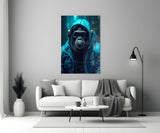 Music and the Ape  Glass Wall Art || Designer's Collection