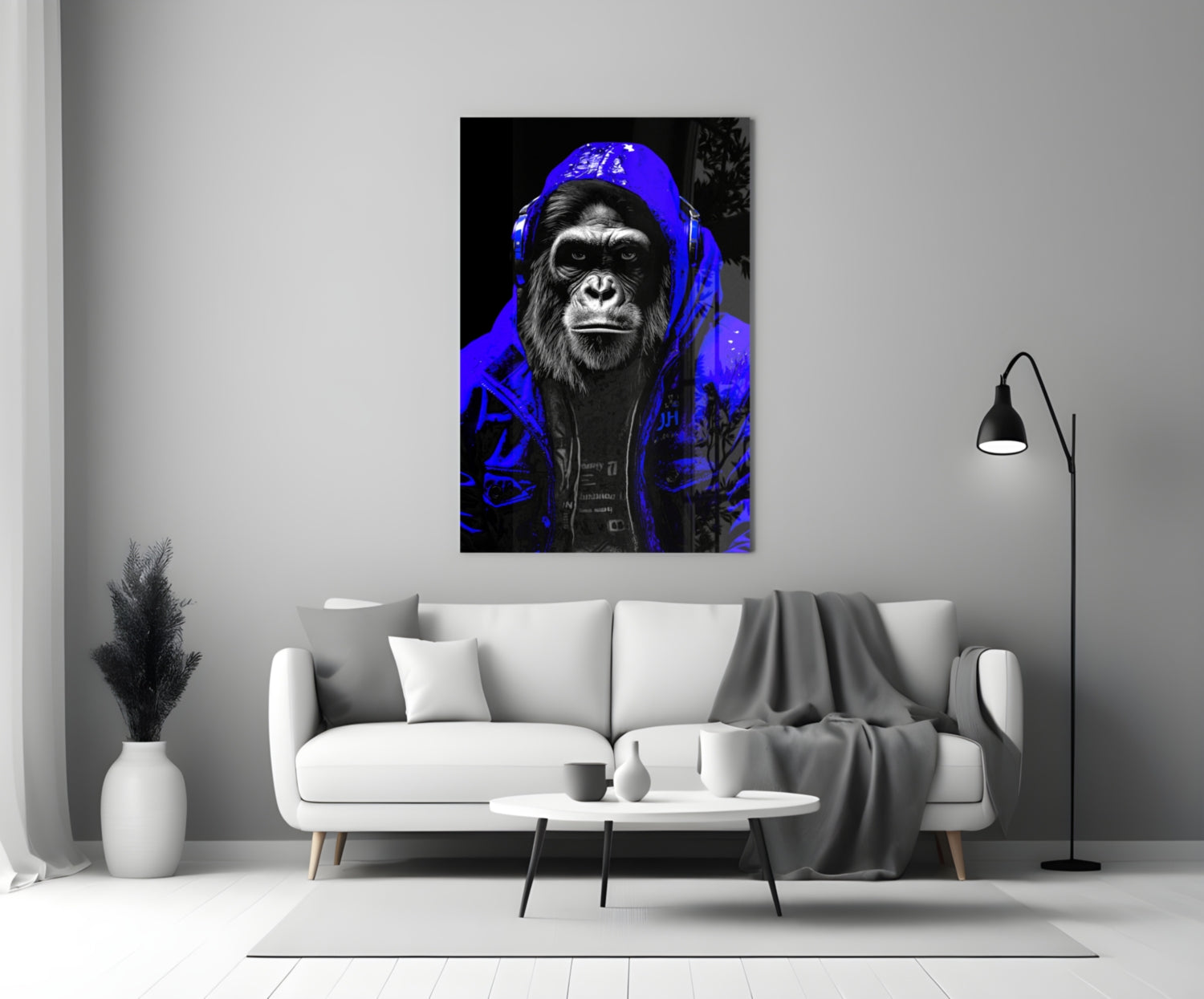 The Ape Glass Wall Art || Designer Collection.