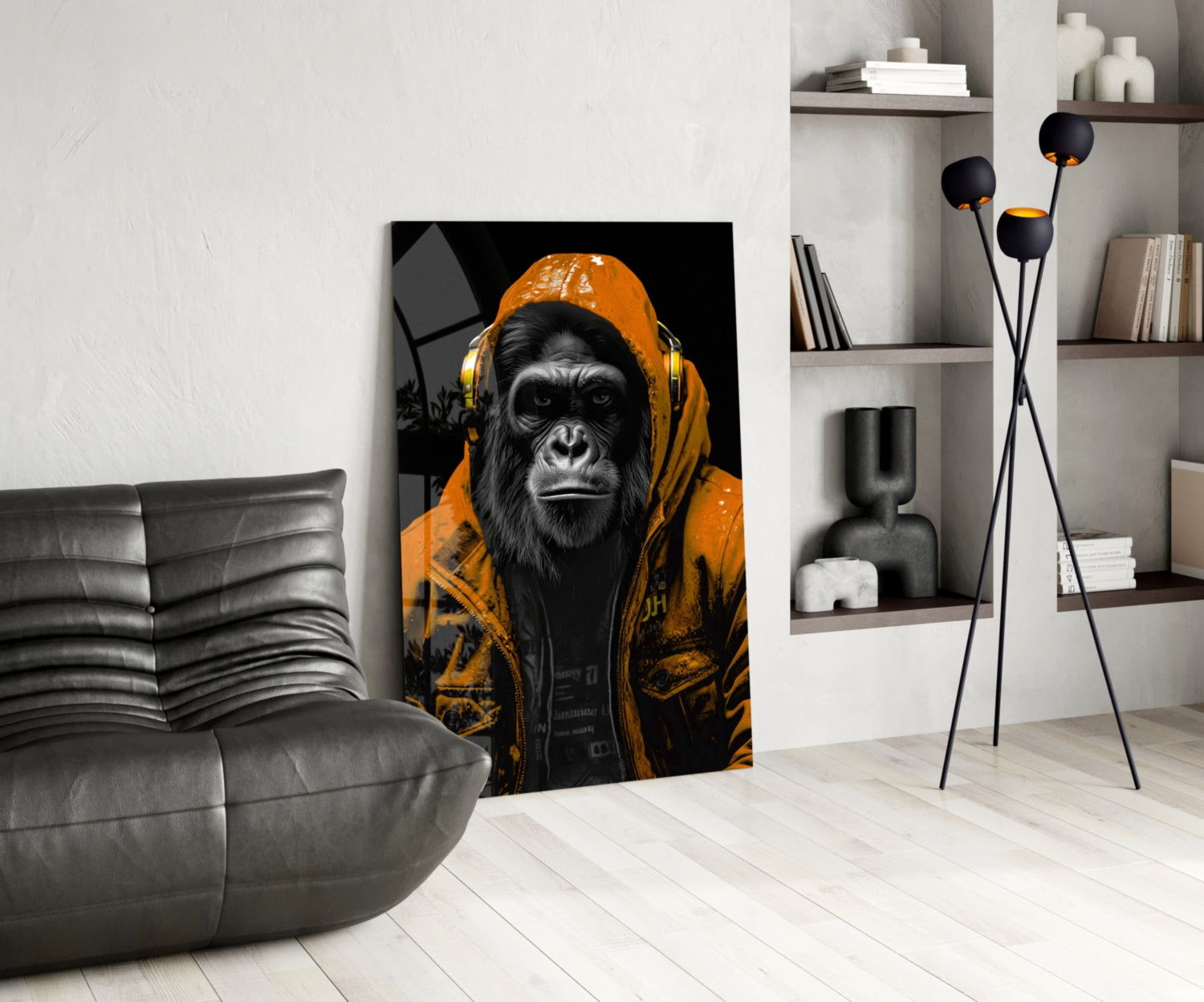 The Ape Glass Wall Art || Designer Collection.