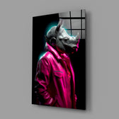 Fashion-fauna panel bringing cinematic glow to a contemporary salon