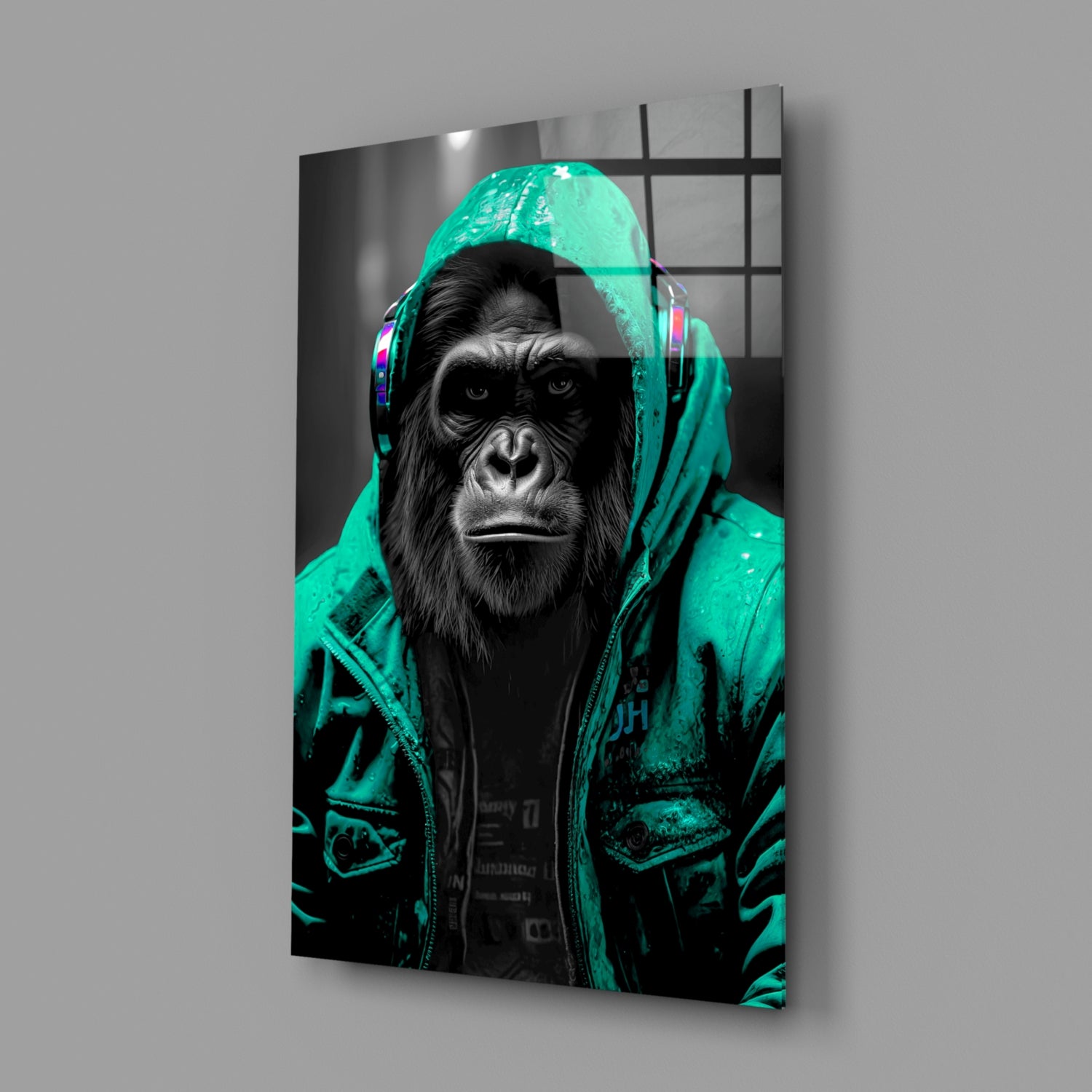Rebellios Ape  Glass Wall Art || Designer Collection.