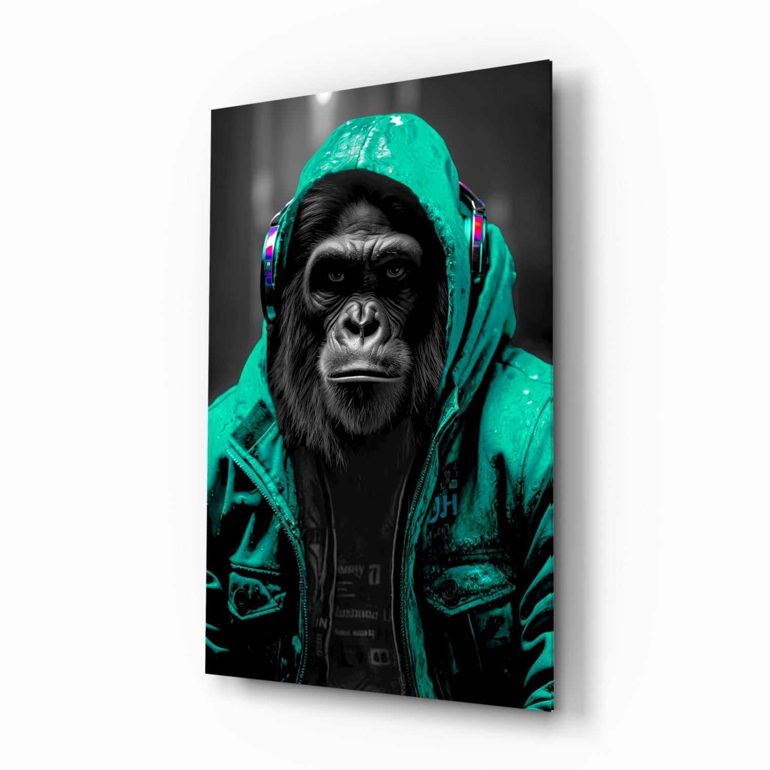 Rebellios Ape  Glass Wall Art || Designer Collection.