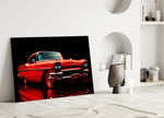 Designer's Collection close-up showing scarlet coupé in glitch raster