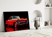 Designer's Collection close-up showing scarlet coupé in glitch raster