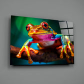 Tropical-fauna panel bringing photo-real depth to a contemporary study